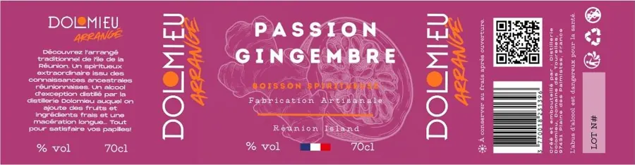 Étiquette Passion Gingembre